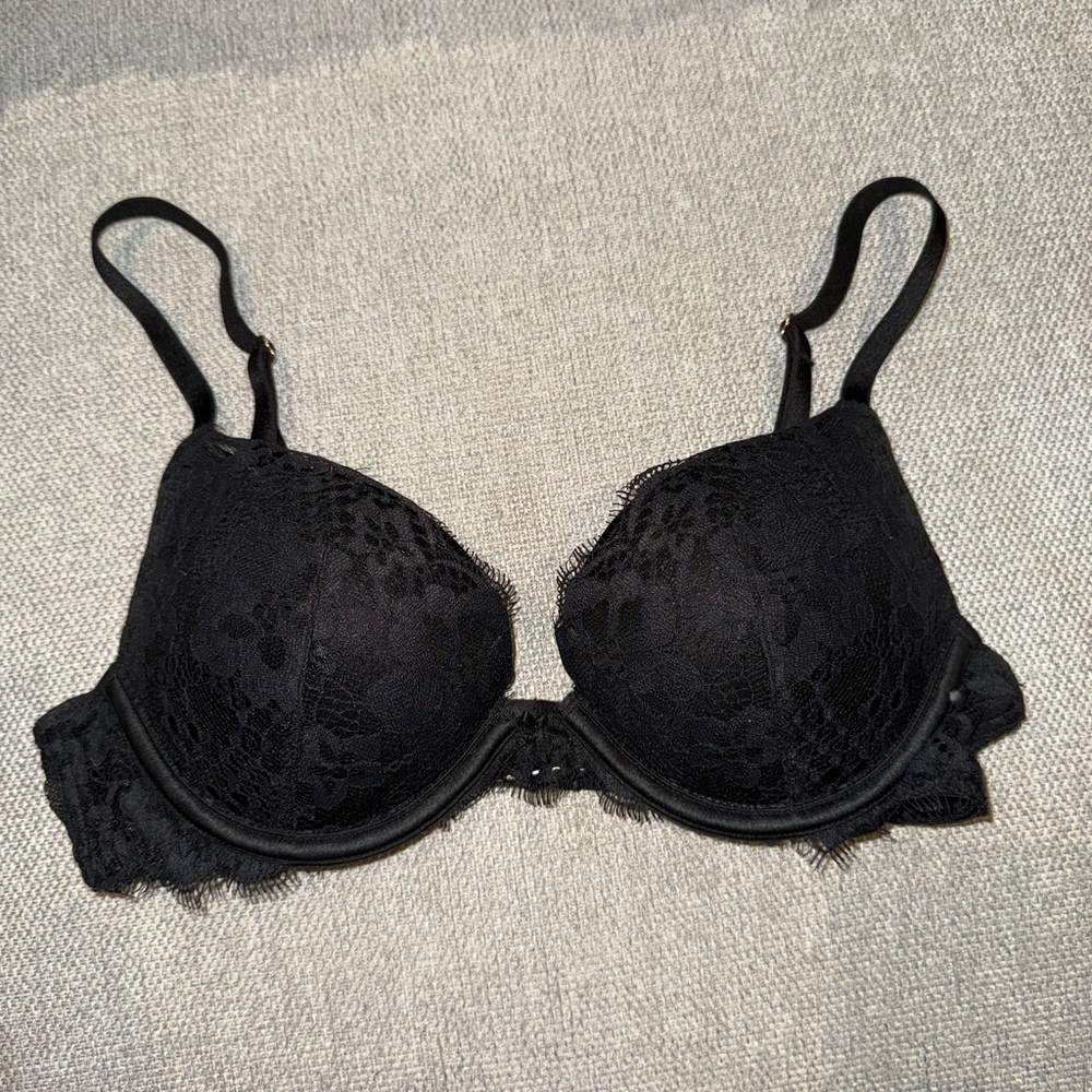 Victorias secret push up Elegant Black Lace Bra